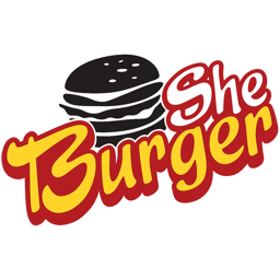 She Burger Knaphill logo.